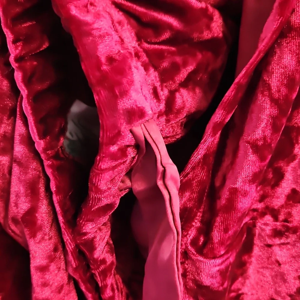 Lord & Taylor Red Velvet Pajama Set